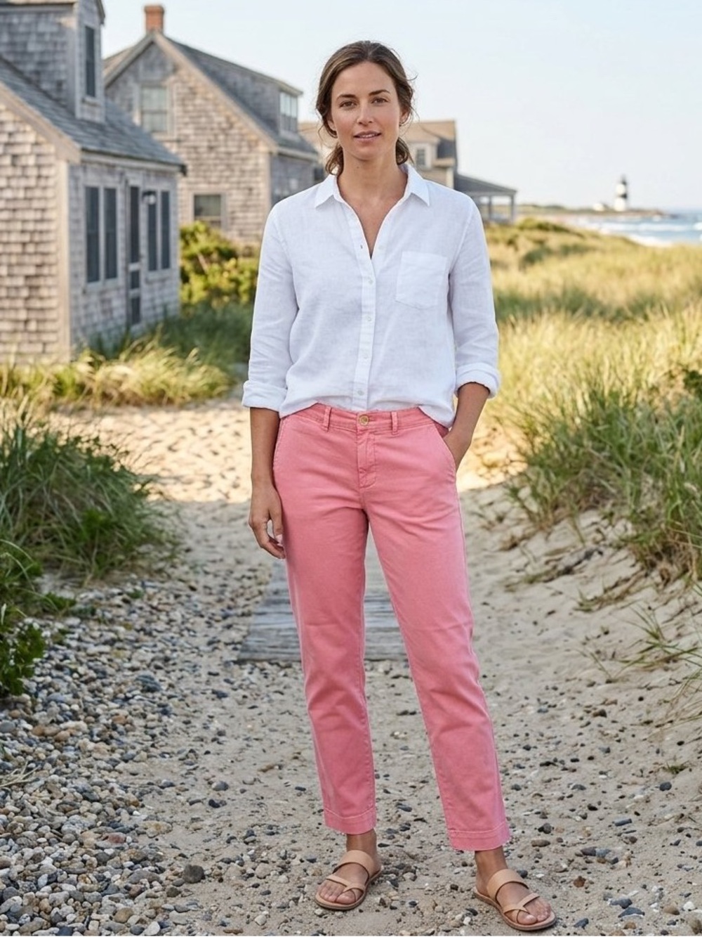 Vineyard Vines Pink Cropped Straight-Leg Pants (10)